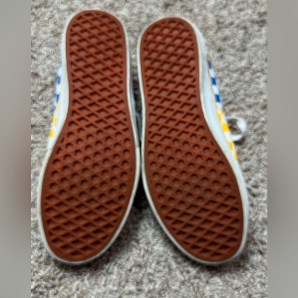 Vans Red, Blue& Yellow Checkered Sneakers - Picture 4 of 6